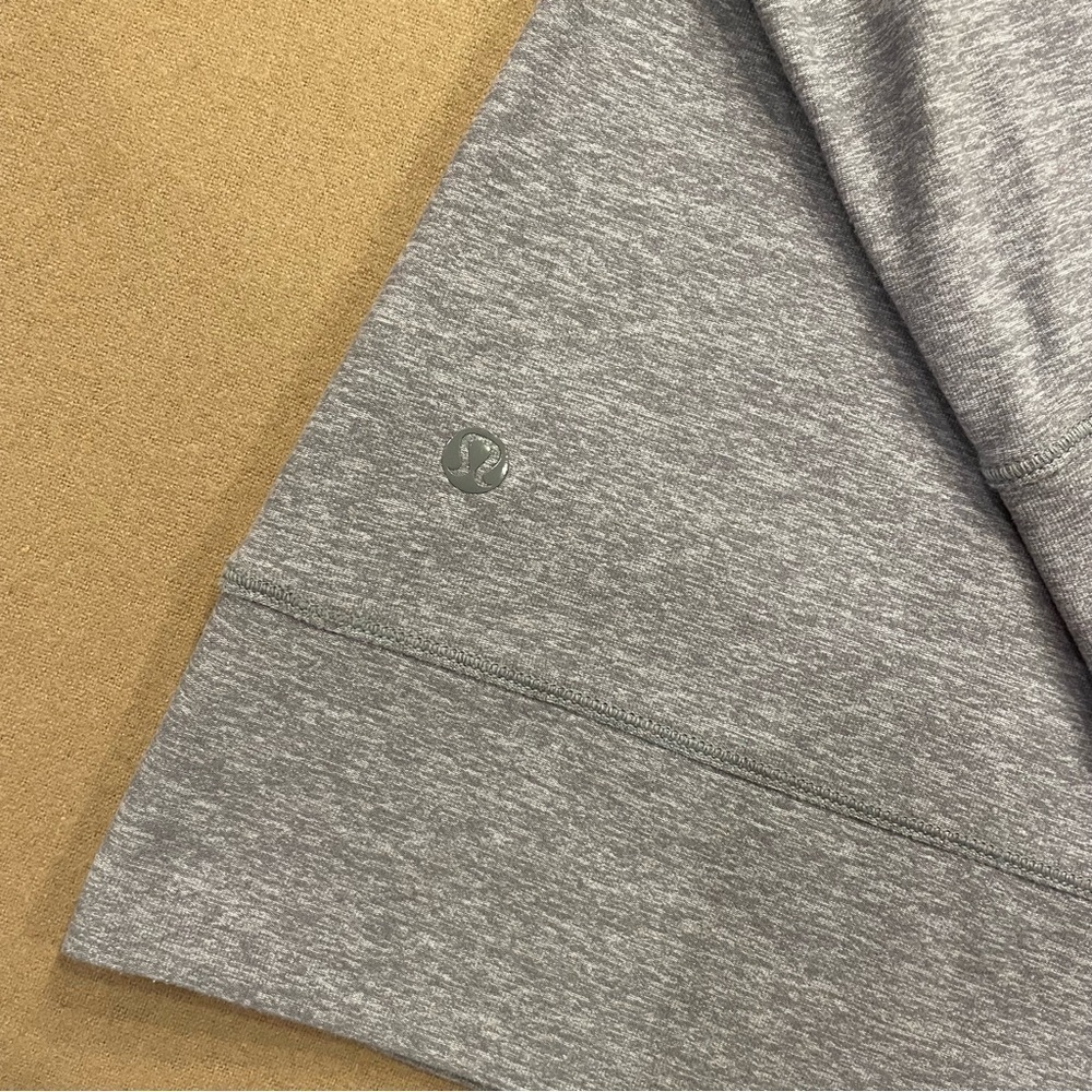 lululemon Just Breathe Long Sleeve Mesh Top Heathered Slate Size 8 - Picture 9 of 10